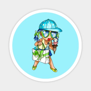 cute beach bum cartoon Magnet